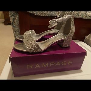 NEW Rampage Silver Sparkle heels size 8.5